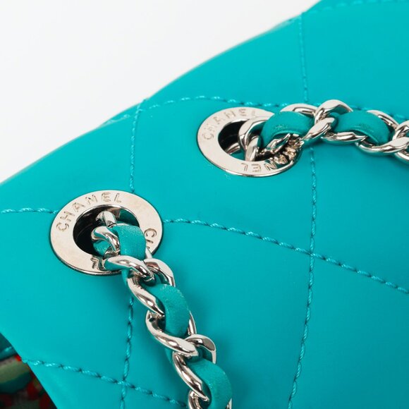 Chanel Teal Paris-Seoul Medium Lambskin Coco Rain Flap Bag - Picture 8 of 16